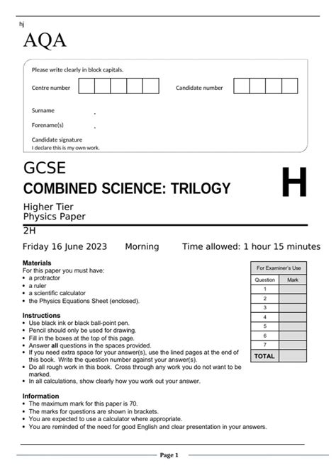Physics Aqa Past Papers