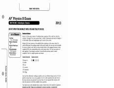 Physics B 2013 Multiple Choice