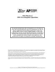 physics c 1981 response answers