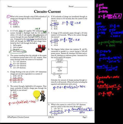 physics classroom electrical resistance answers
