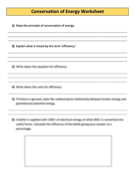 Physics Conservation Of Energy Worksheet Solutions