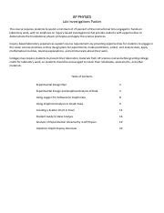 physics day lab packet