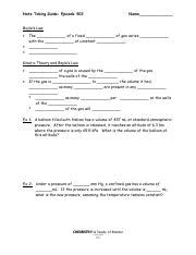 Physics Episode 902 Note Taking Guide Answers