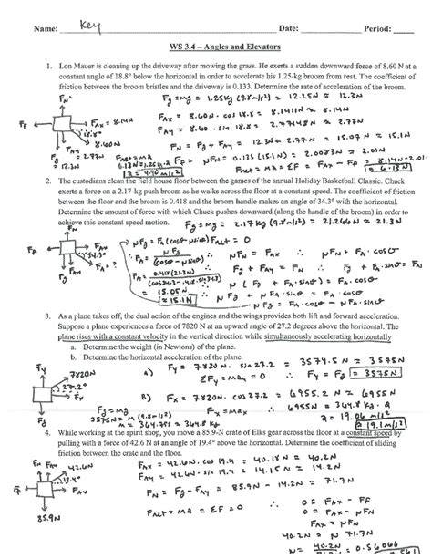 physics forces packet answers