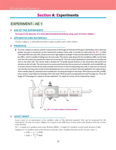 Physics Lab Manual Class 11