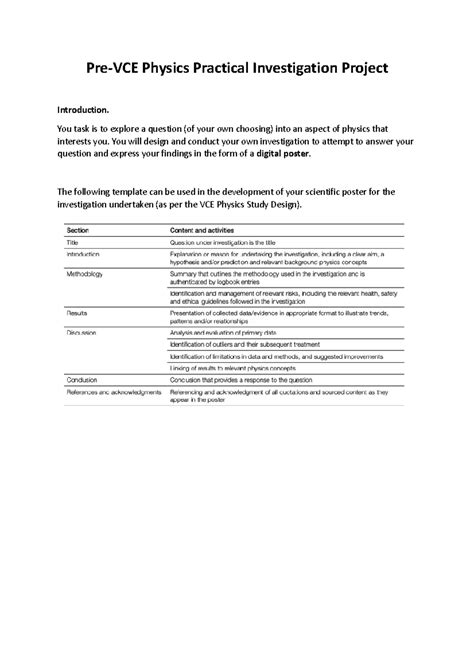 physics lesson writing practical investigation reports