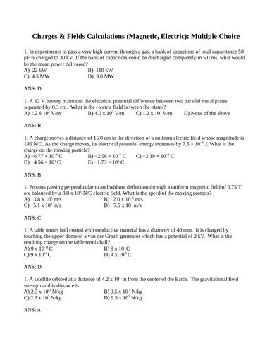 Physics Multiple Choice Questions And Answers Waves