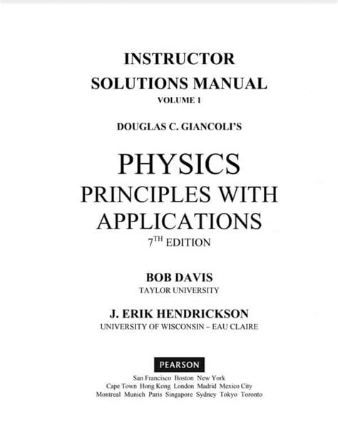 Physics Principles With Applications Solutions Manual