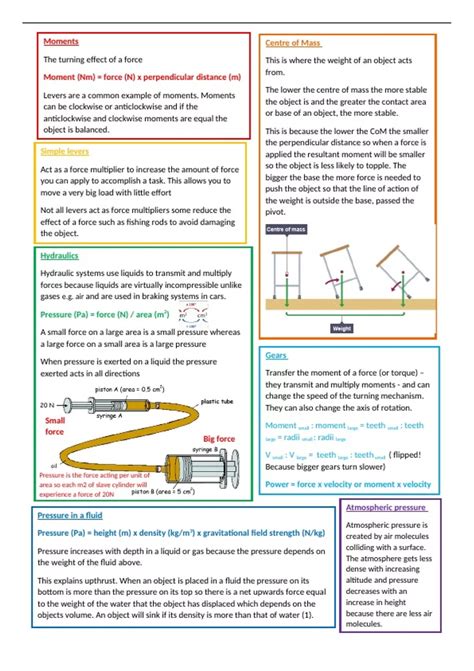 Physics Revision Notes Forces And Motion