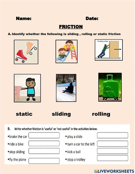 Physics Thekidsworksheet Types Of Friction Worksheet - Types Of Friction Worksheet