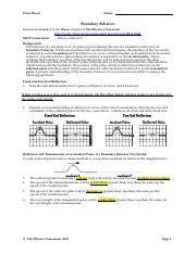 Physics Tutorial Boundary Behavior The Physics Classroom Boundary Behavior Worksheet Answers - Boundary Behavior Worksheet Answers