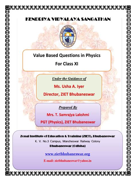 Physics Value Based Questions Class 12