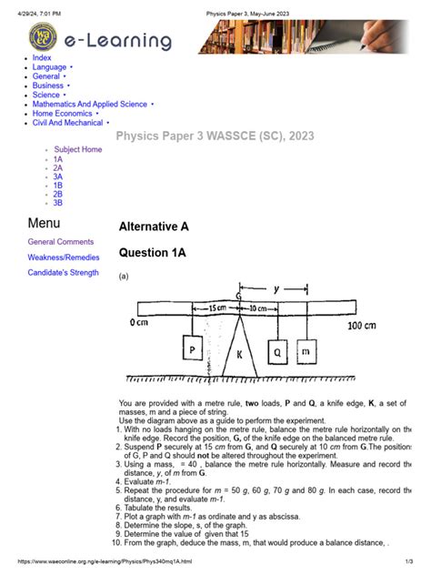 Physics Waec Past Papers