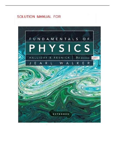 physics walker 3rd edition solution manual