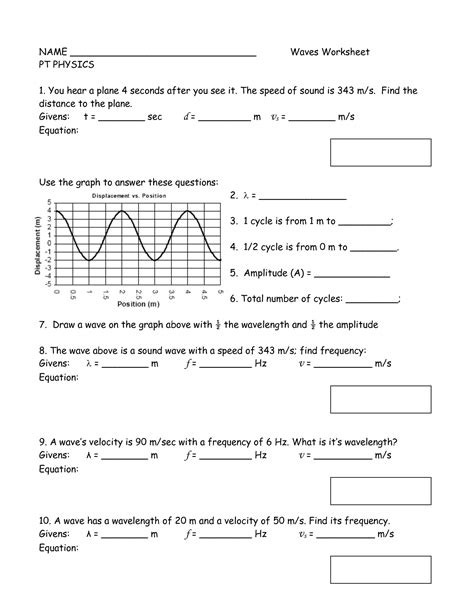 Physics Worksheet Category Page 1 Worksheeto Com 8th Grade Physics Wave Worksheet - 8th Grade Physics Wave Worksheet