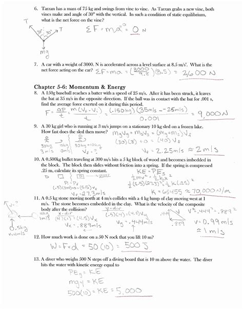 Physics Worksheet Work And Energy Calculating Kinetic Energy Worksheet - Calculating Kinetic Energy Worksheet