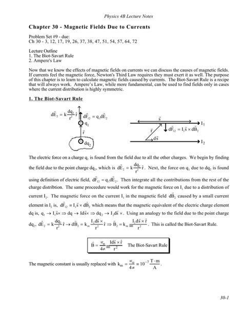 Read Online Physics 4B Lecture Notes Chapter 30 