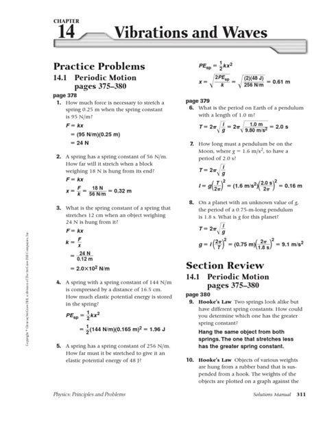 Read Physics Chapter 14 Vibrations And Waves Answers 
