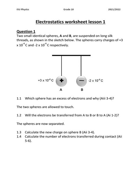 Read Physics Electrostatics Questions And Answers 