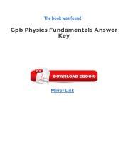Full Download Physics Fundamentals 2004 Gpb Answers 