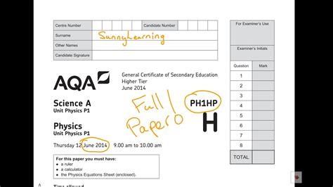 Download Physics Isa 6T June 2014 Aqa Paper 