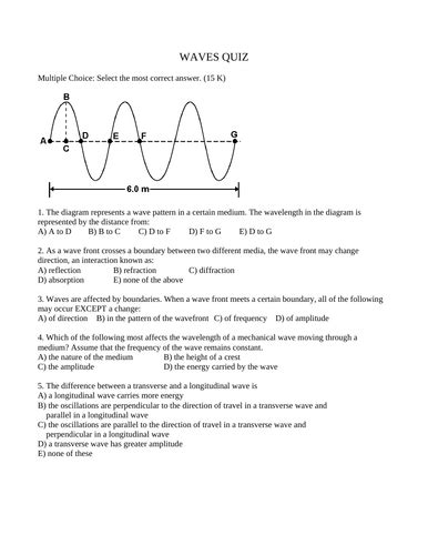 Download Physics Multiple Choice Questions And Answers Waves 