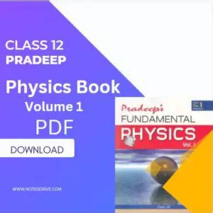 Full Download Physics Notes For Class 12 Pradeep Notes 