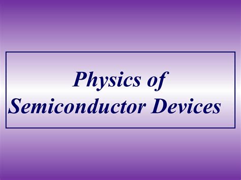 Read Physics Of Semiconductor Devices Solution 