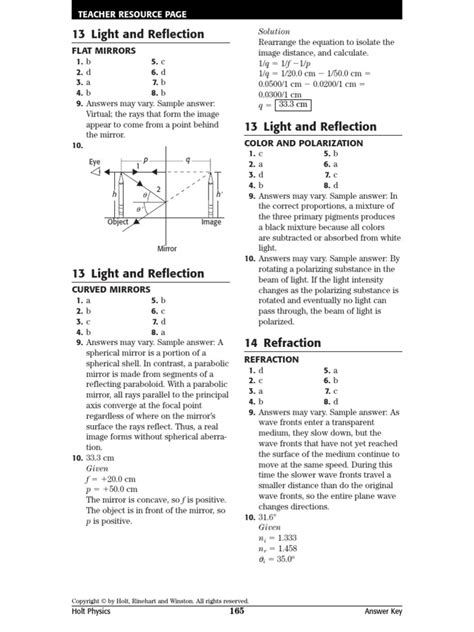 Read Online Physics Study Guide Answer Key 