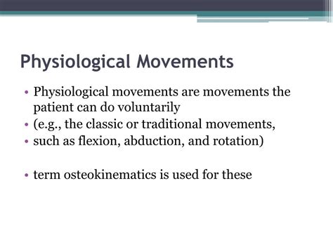 physiological movement