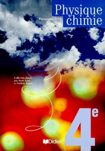 Physique Chimie 4eme Programme 1998