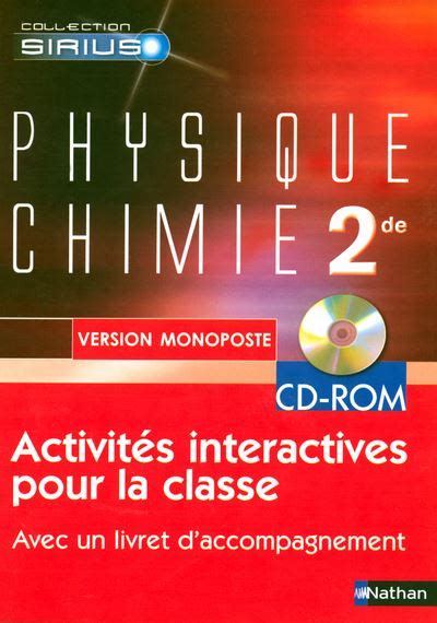 Physique Chimie Seconde Cd Rom Inclus