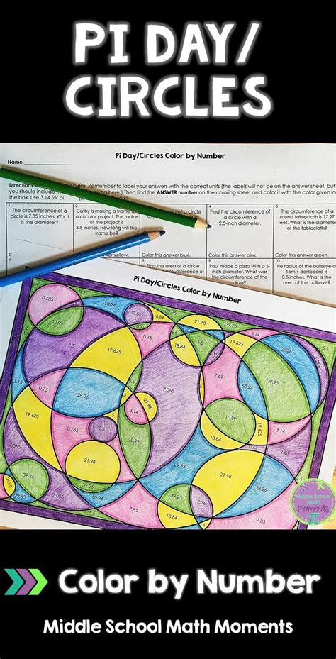 Pi Day Activity Circles Color By Number Print Circle Color By Number - Circle Color By Number
