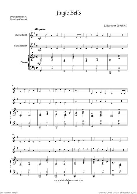 piano clarinet duet sheet music christmas