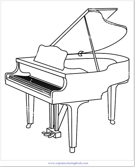 Piano Coloring Page Amp Coloring Book 6000 Coloring Piano Keyboard Coloring Page - Piano Keyboard Coloring Page