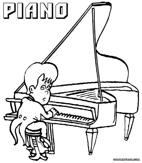 Piano Coloring Pages For Kids To Color And Piano Keyboard Coloring Page - Piano Keyboard Coloring Page