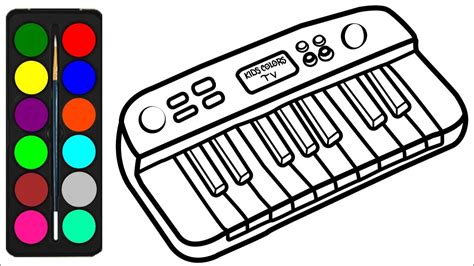 Piano Keyboard Coloring Page   Colorful Piano Keyboard Free Stock Images Photos 19406553 - Piano Keyboard Coloring Page