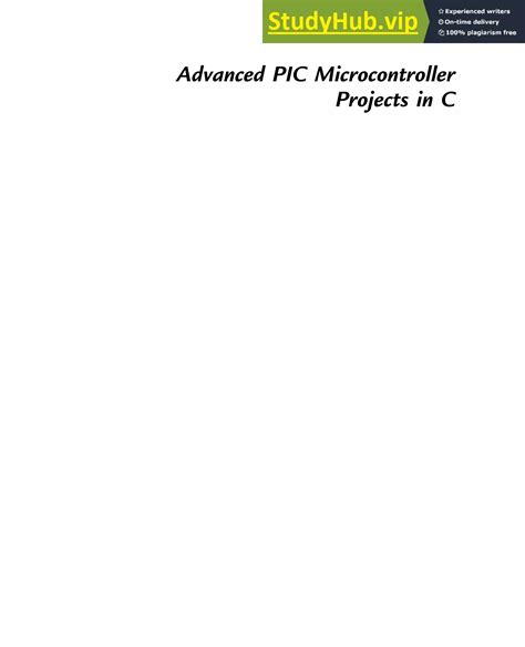 Pic Microcontroller Projects In C Second Edition Basic To Advanced
