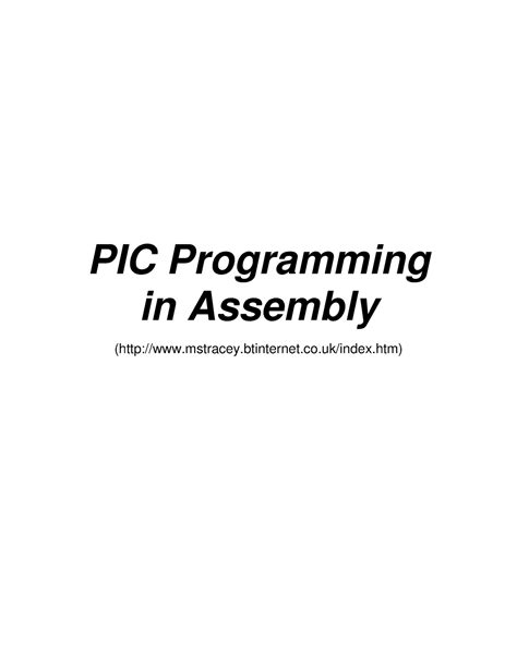 Download Pic Programming In Assembly Mit Csail 