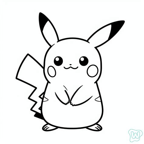 Picachu Para Colorir