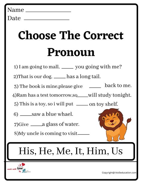 Pick The Pronoun Pronoun Worksheets Pronoun Worksheets 1st Grade - Pronoun Worksheets 1st Grade