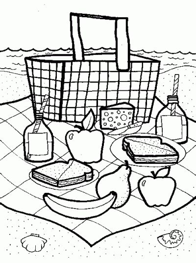 Picnic Basket Coloring Page Fun Family Crafts Picnic Basket Coloring Pages - Picnic Basket Coloring Pages