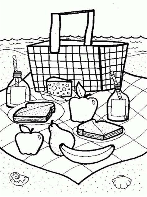 Picnic Basket Coloring Pages Coloring Nation Picnic Basket Coloring Pages - Picnic Basket Coloring Pages