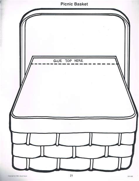 Read Online Picnic Basket Template Paper With Lid 