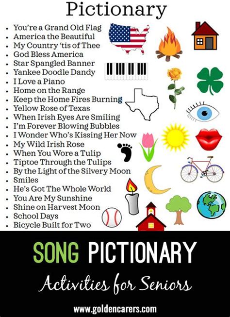 pictionary song titles