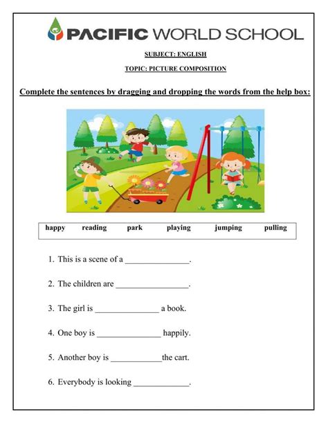 Picture Composition Worksheet Live Worksheets Picture Composition Writing Exercises - Picture Composition Writing Exercises