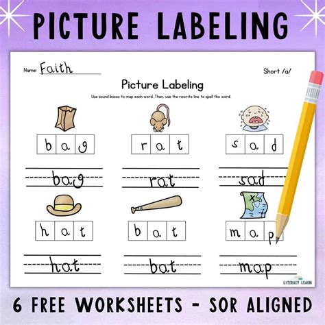Picture Labeling 6 Free Worksheets Literacy Learn Kindergarten Labeling - Kindergarten Labeling