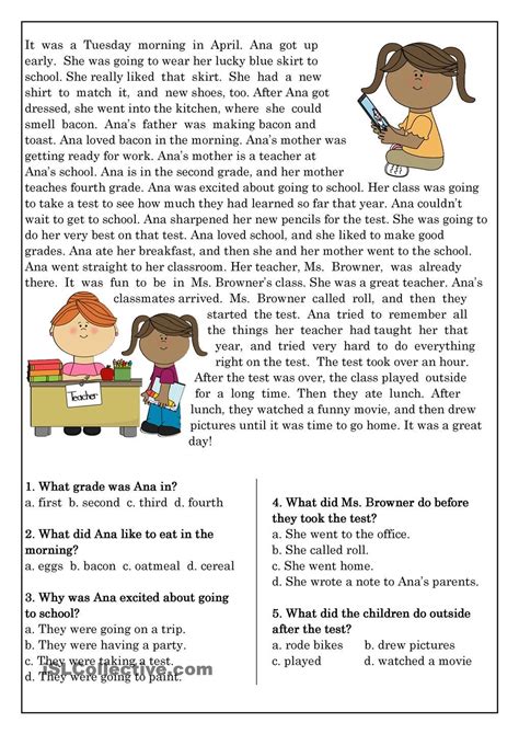 Picture Reading Comprehension For Beginners And Sen Spring Picture Comprehension Grade 1 - Picture Comprehension Grade 1