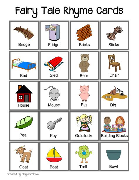 Picture Rhyming Cards Free Printable The Activity Mom Match The Rhyming Pictures - Match The Rhyming Pictures
