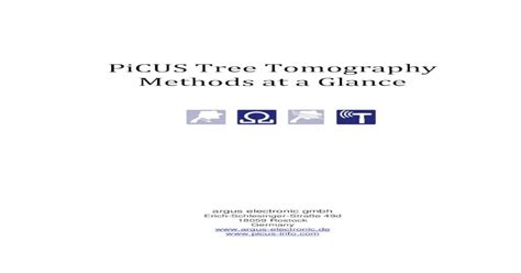 Full Download Picus Tree Tomography Methods At A Glance 
